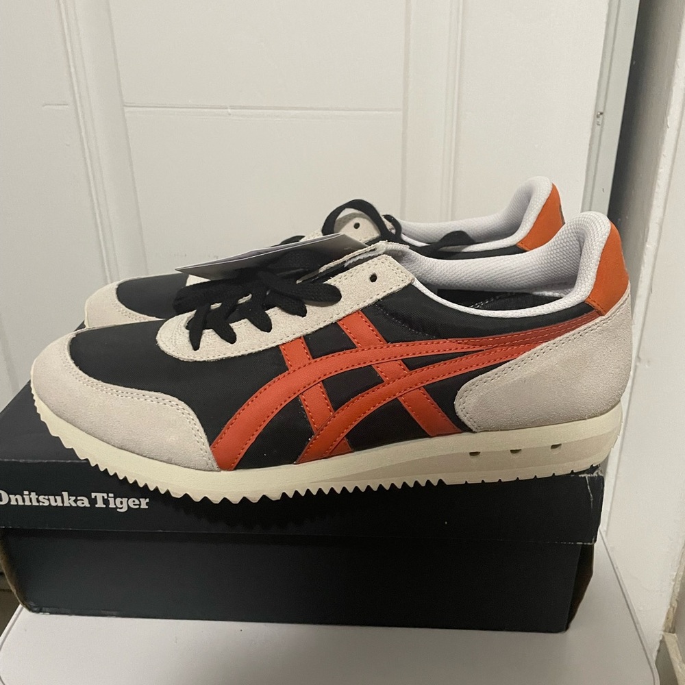 Onitsuka Tiger Black and Orange Sneakers